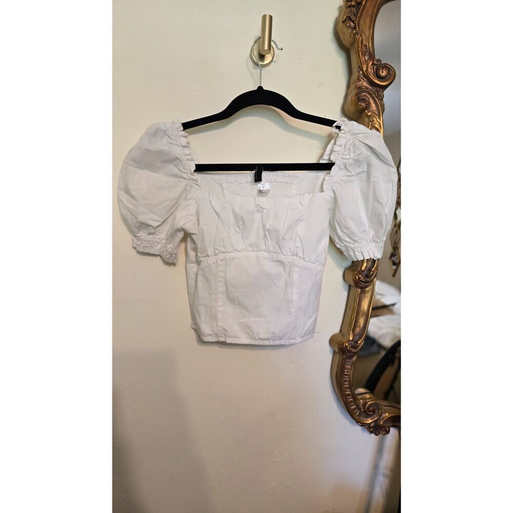 H&M DIVIDED Milkmaid Top | Size XXS